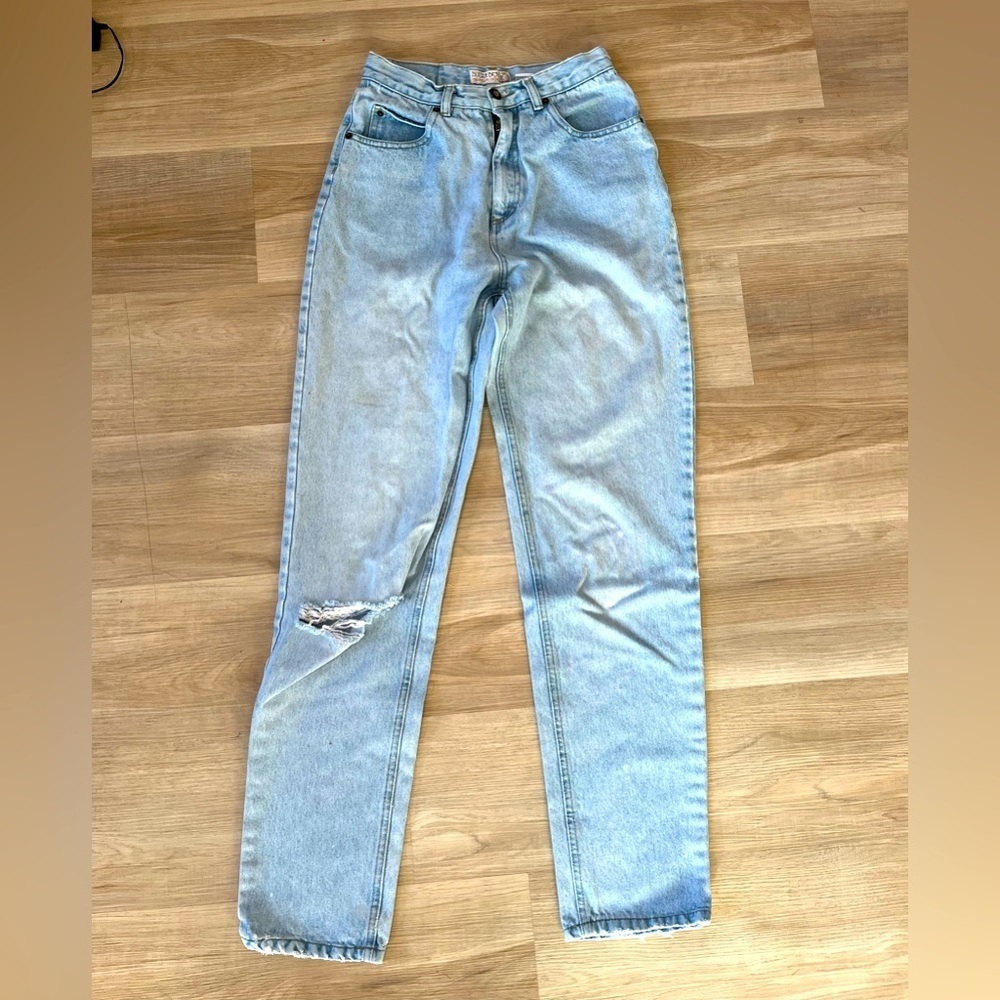 Vintage BUGLE BOY Light Blue Baggy Fit High Rise Jeans.